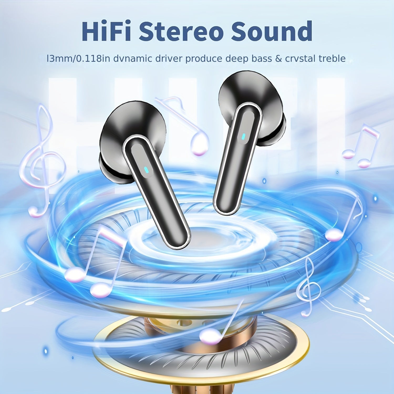 1 Pair LIFEBEE True Wireless Earbuds with Digital LED Power Display, TWS In - Ear Headphones with ENC Noise Cancelling, Built - in Condenser Mic, Sports Exercise Earphones with Deep Bass, Type - C Rechargeable Case, 300mAh Lithium - Better World Today