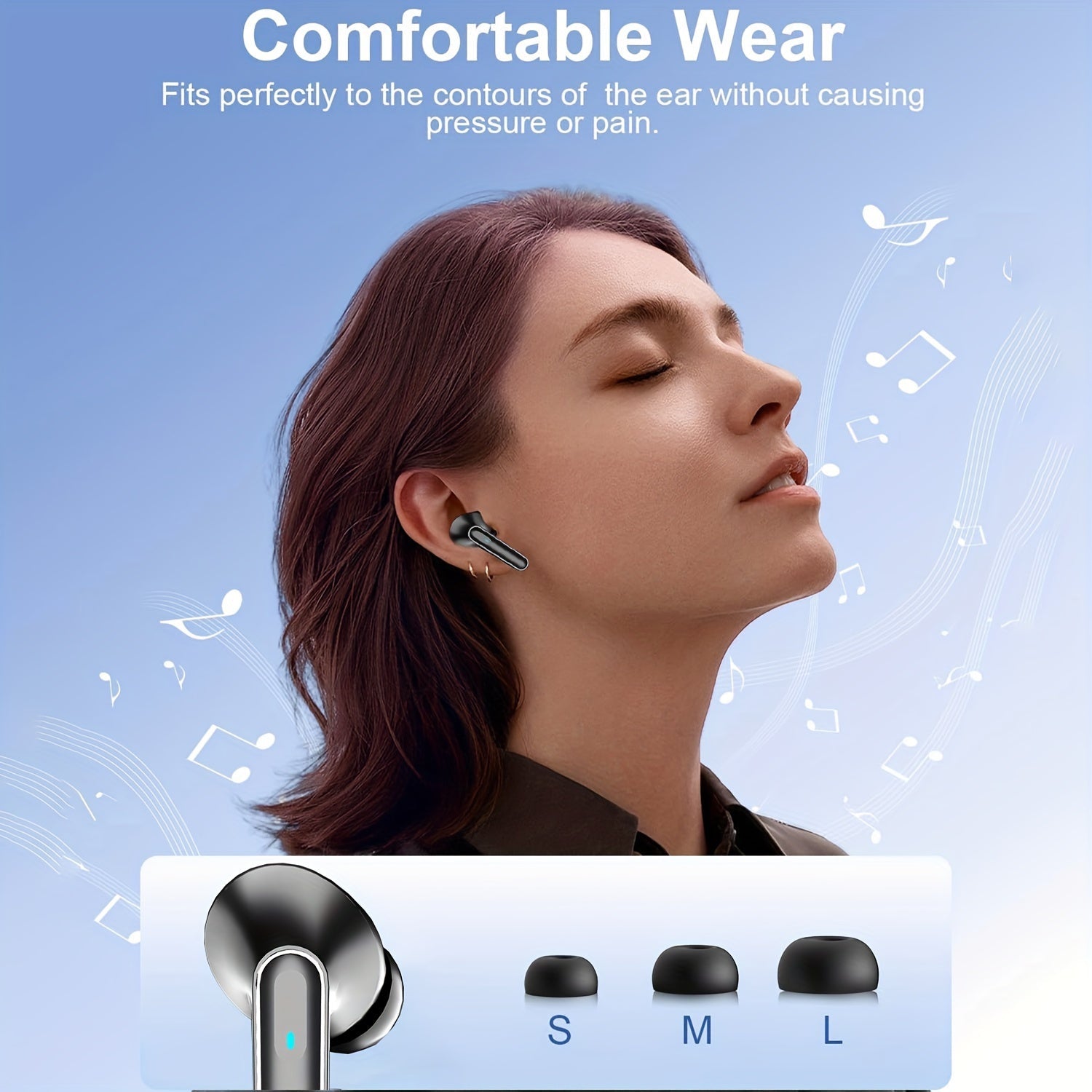 1 Pair LIFEBEE True Wireless Earbuds with Digital LED Power Display, TWS In - Ear Headphones with ENC Noise Cancelling, Built - in Condenser Mic, Sports Exercise Earphones with Deep Bass, Type - C Rechargeable Case, 300mAh Lithium - Better World Today