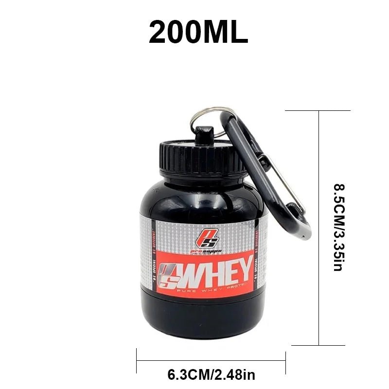 100/200ml Portable Protein Powder Supplement Container Lightweight Leakproof Storage Bottle - Better World Today
