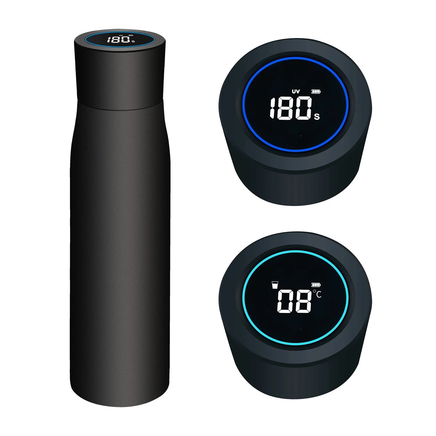 2025 New Digital Smart Water Bottle Ultraviolet Self - Cleaning Portable Vacuum Cup Touch Screen Thermos Cup With Temperature - Better World Today