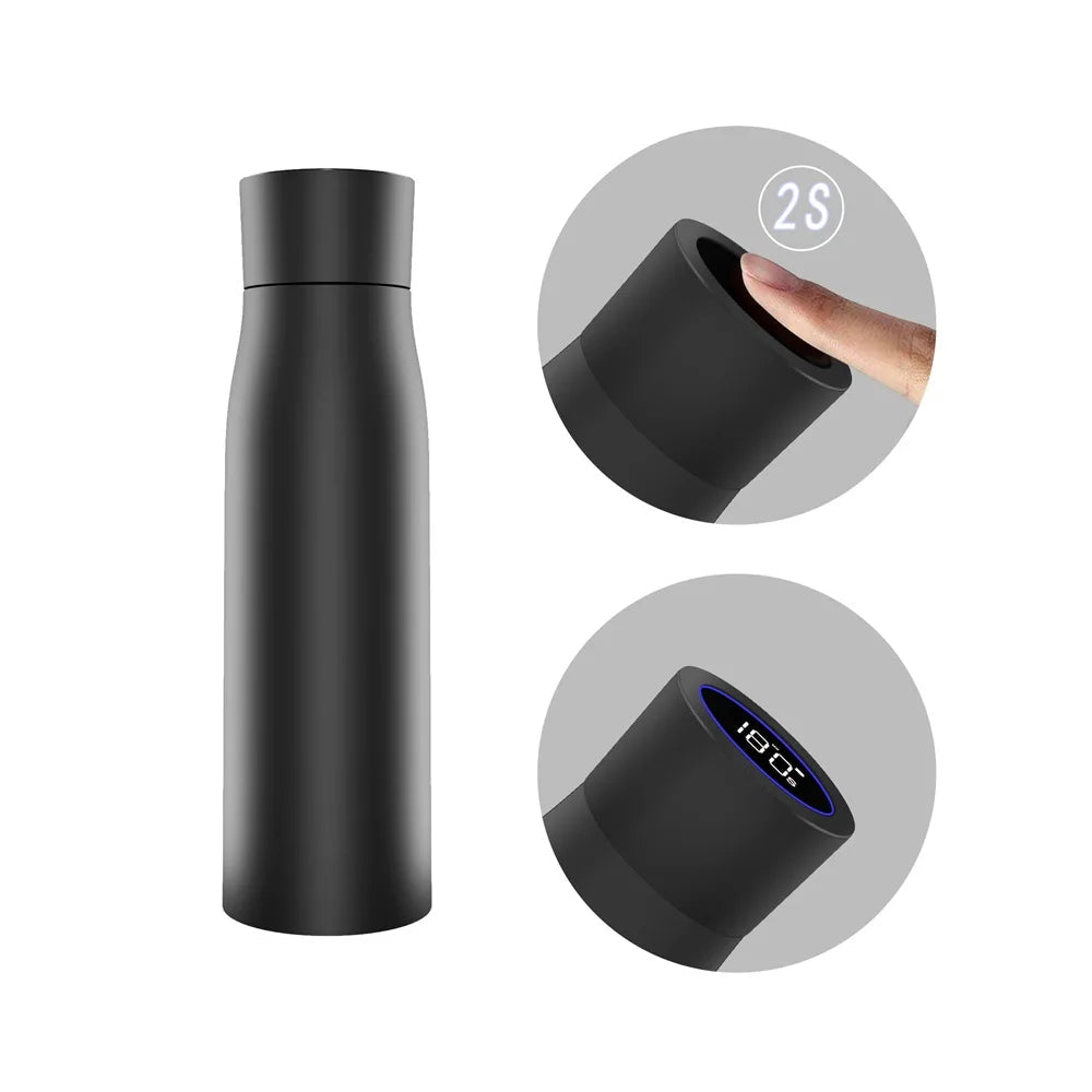 2025 New Digital Smart Water Bottle Ultraviolet Self - Cleaning Portable Vacuum Cup Touch Screen Thermos Cup With Temperature - Better World Today