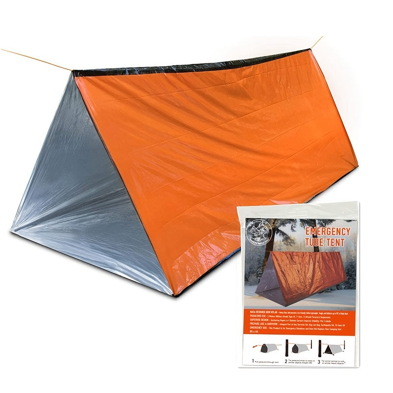 [Emergency Camping Tent] Windproof & Tear-Resistant Emergency Camping Tent - Lightweight Shelter, All-Season Portable Tent with Ground Sheet, for Camping, Hiking, Backpacking, RV, Car Emergencies - Fits 2 People, Hiking Gear,