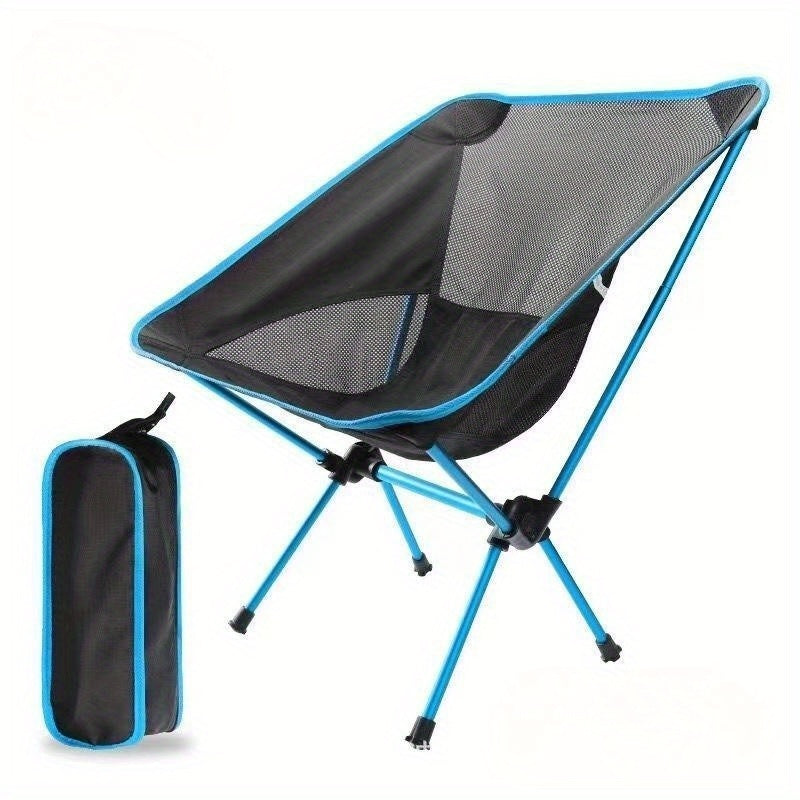 Portable Folding Camping Chair - Lightweight & Compact for Fishing, Hiking, Travel - Comfortable & Durable