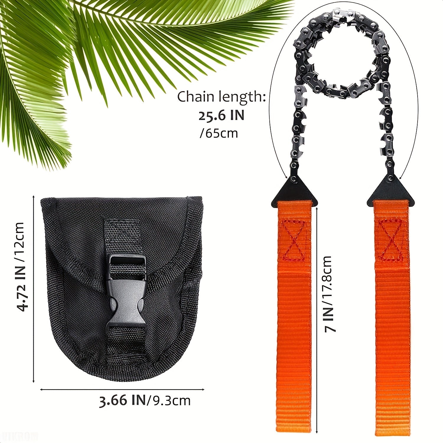 The Ultimate Pocket Chainsaw - Portable, Non-Slip Handle & Sharp Teeth Blades for Garden, Wood Cutting, Hiking & Camping - For Outdoor Enthusiasts - Ideal Gift for Survivalists & Campers