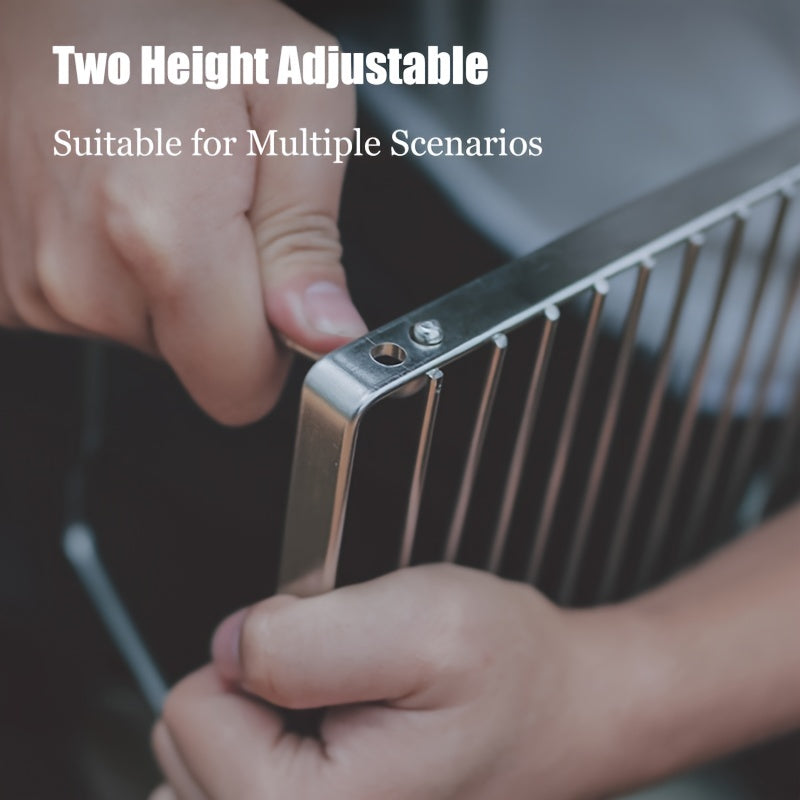 Portable & Lightweight Camping Grill: Adjustable Stainless Steel Grate, Foldable Design - Perfect for Hiking, Picnics, Fishing
