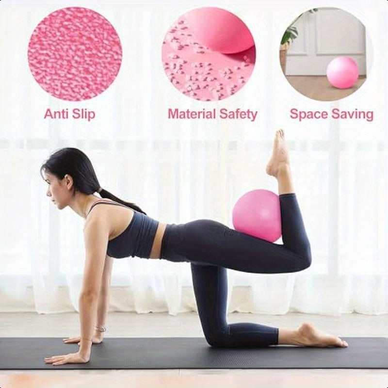 nononfish Mini Exercise Barre Ball for YogaPilates Stability Exercise Home Workout Core Training and Physical Therapy Small Bender Ball 9 Inch with Inflatable Straw