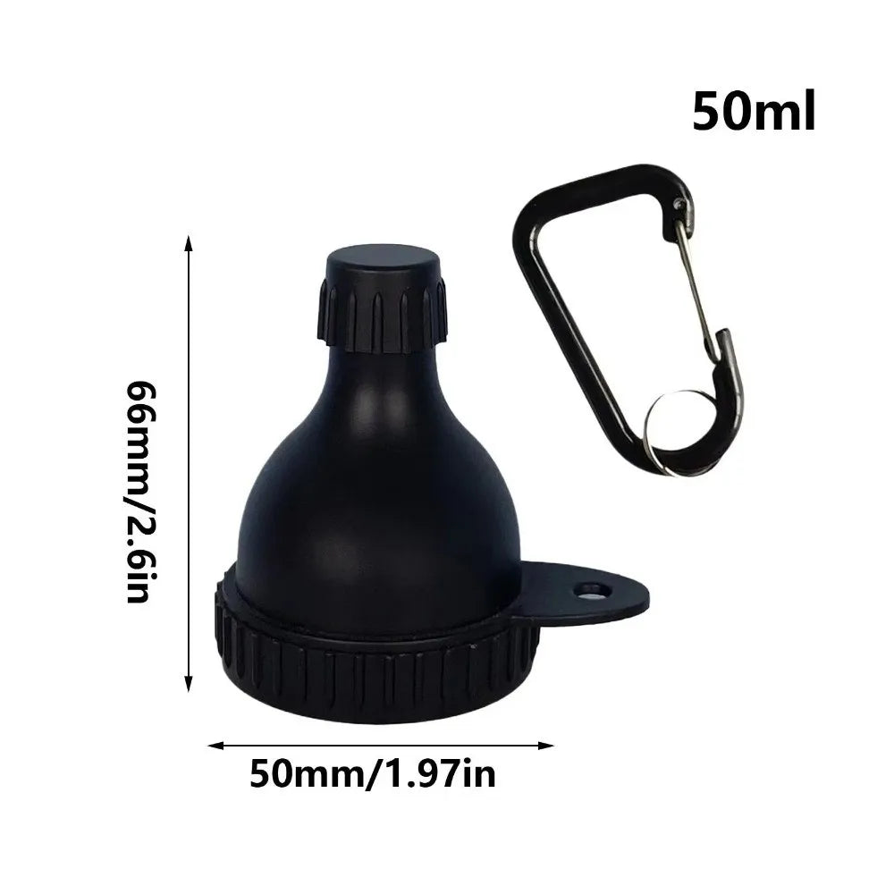 15g/50ml Protein Powder Bottle with Carabiner Leak Proof Protein Powder Container with Keychain Health Funnel Pill Case