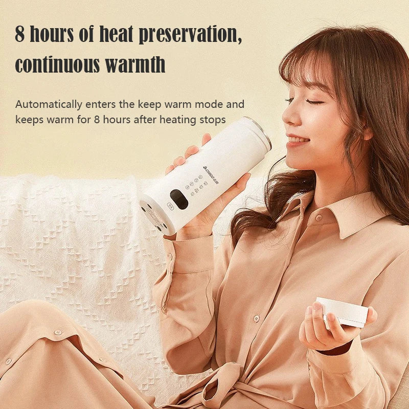 400ml Portable Smart Water Bottle Stainless Steel Thermos Temperature Display Leakproof Vacuum Flasks Coffee Cup Milk Mug