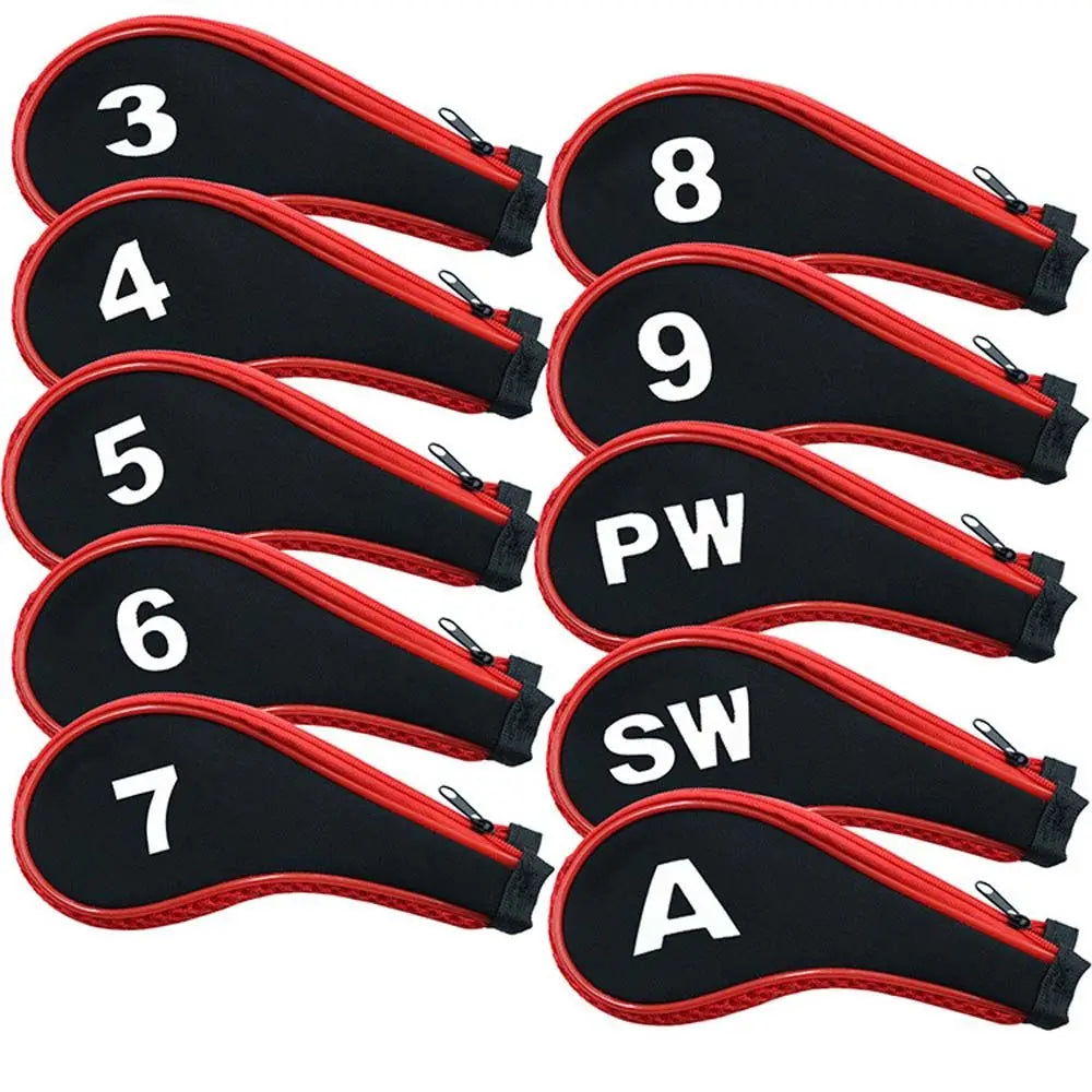 Cover Golf Putter Accessories Zipper Golf Iron Covers Set Golf Club Cover Golf Headcovers Golf Head Cover Golf Iron Headcover