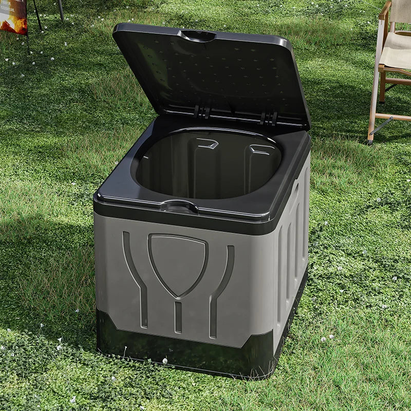 Foldable portable outdoor toilet jungle camping accessories camping reusable trash can deodorant camping toilet travel hiking