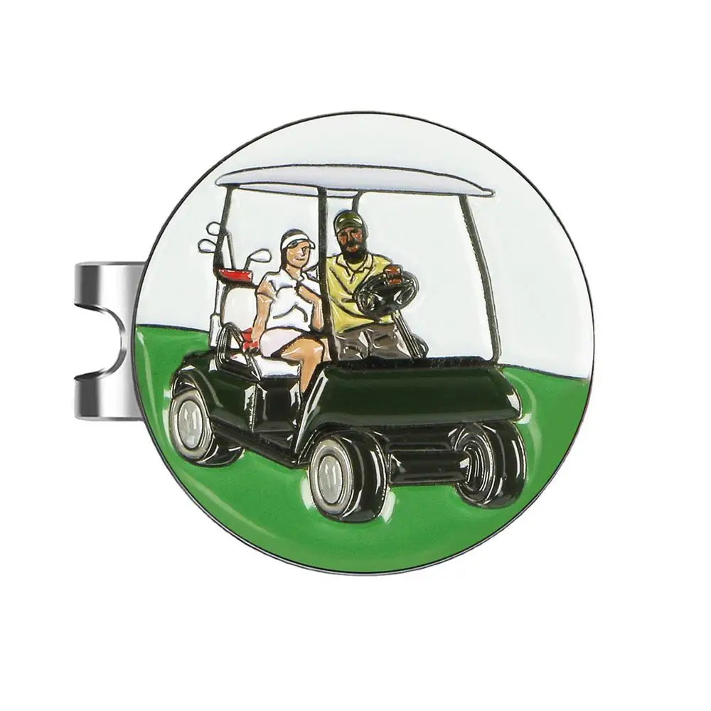 Golf Ball Marker Golf Hat Clip Magnetic Adsorption Metal Golf Mark Removable Metal Golf Visor Markers Clips Golf Accessories