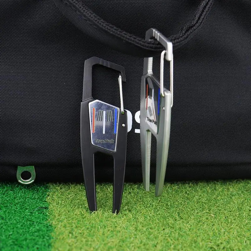 Golf Divot Tool Golf Putting Green Fork Zinc Alloy Golf Divot Repair Tool Pitch Groove Cleaner Golf Pitchforks Golf Accessories