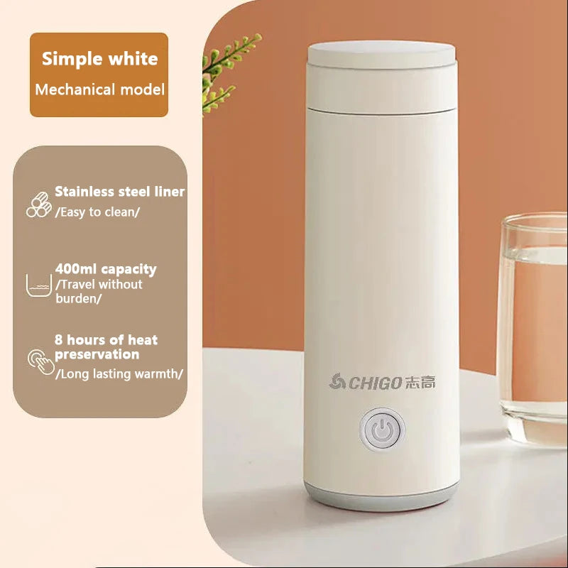 400ml Portable Smart Water Bottle Stainless Steel Thermos Temperature Display Leakproof Vacuum Flasks Coffee Cup Milk Mug