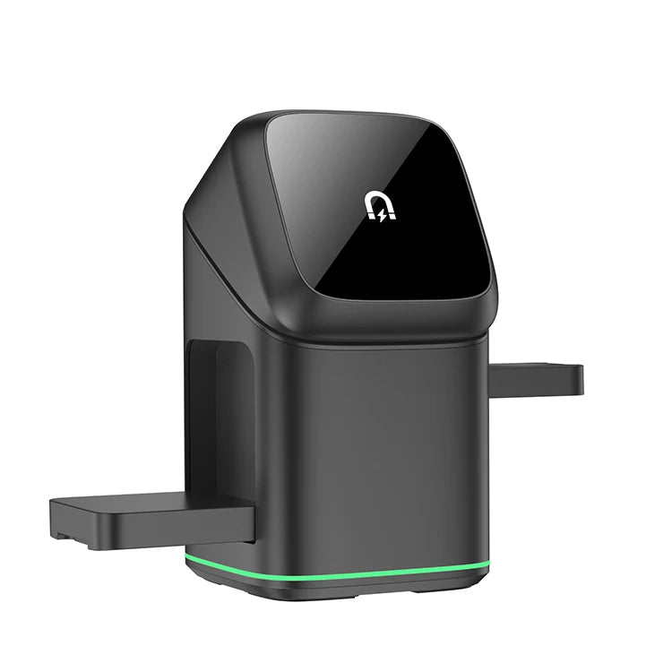 Auto-Rotate 3-in-1 Wireless Charger 30W Portable Wireless Charger for iPhone Android Phone Watch Earbuds