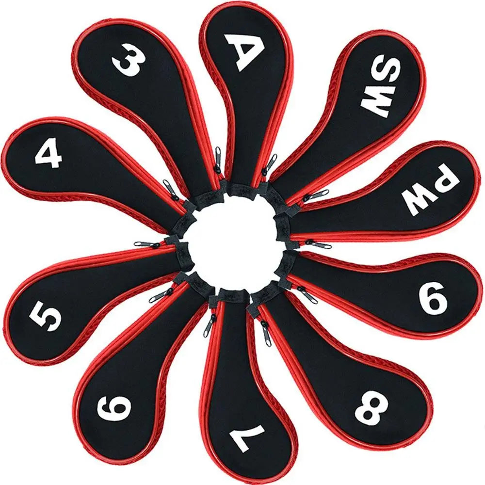 Cover Golf Putter Accessories Zipper Golf Iron Covers Set Golf Club Cover Golf Headcovers Golf Head Cover Golf Iron Headcover