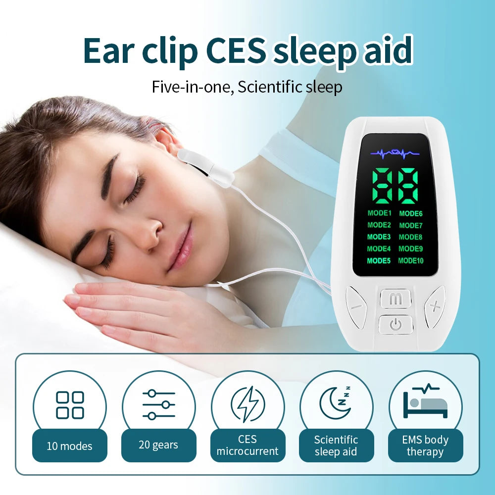 10 Modes Sleep Aid Device Microcurrent CES Sleeping Instrument Insomnia Anxiety Depression Machine Fast Sleeping Health Care