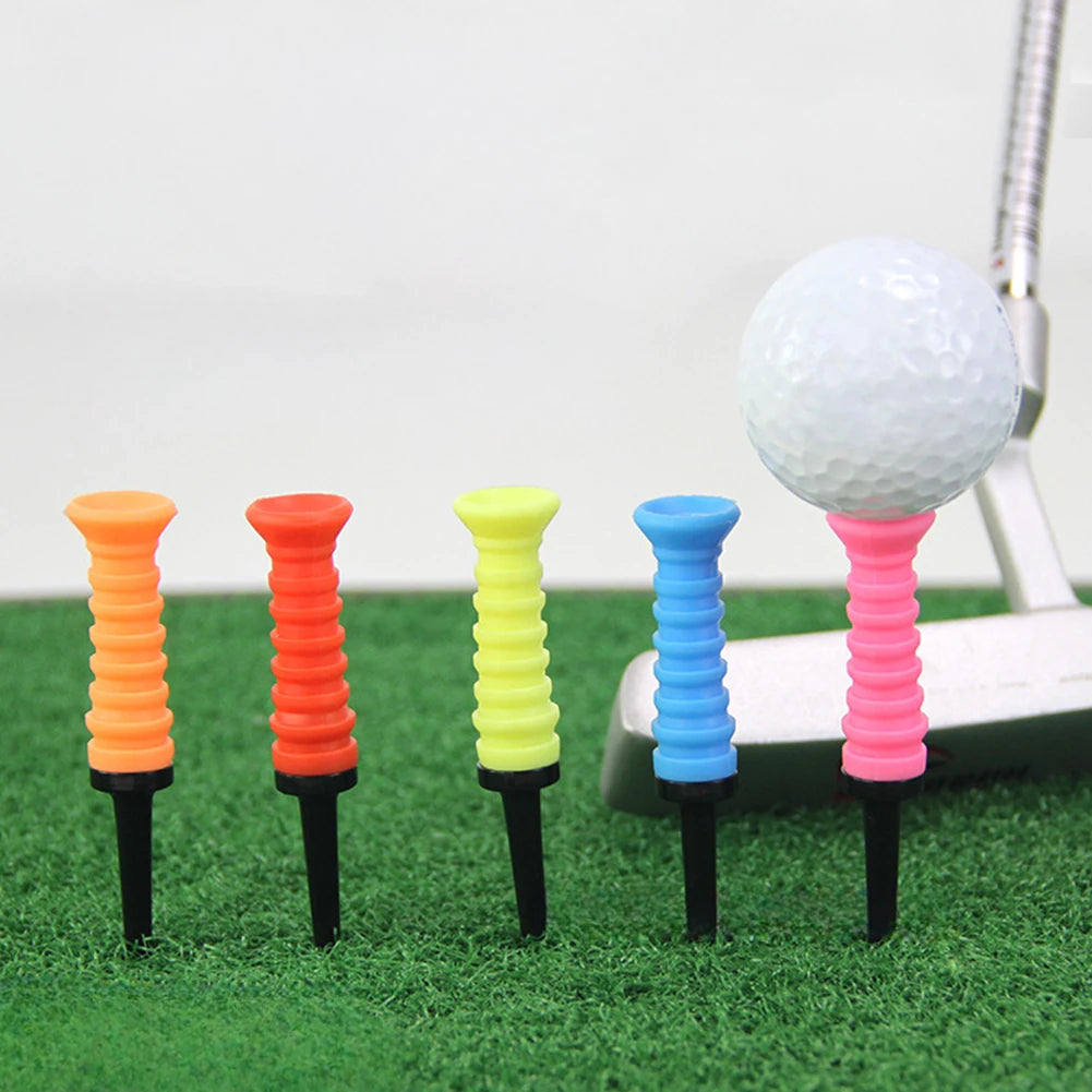 10/5Pcs Golf Elastic Rubber Tees 83mm Golf Practice Tees Silicone Durable Golf Tee Golf Limited Ball Tee Golf Training Accessori