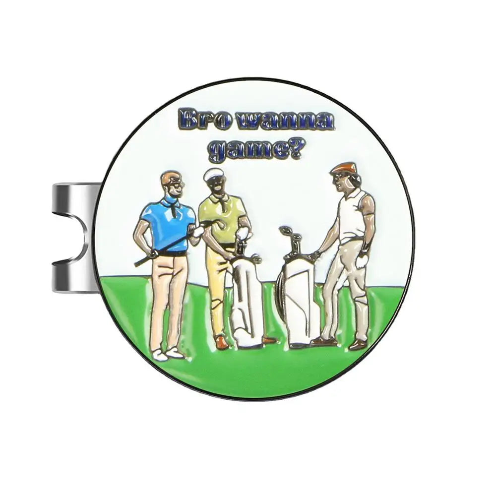 Golf Ball Marker Golf Hat Clip Magnetic Adsorption Metal Golf Mark Removable Metal Golf Visor Markers Clips Golf Accessories