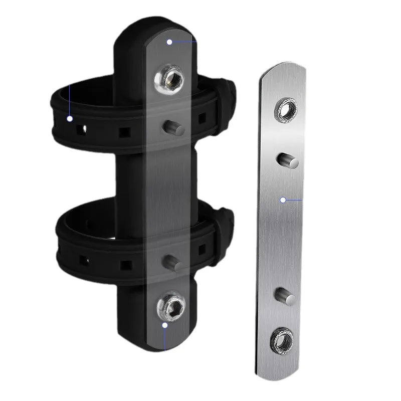 Bicycle Water Bottle Mount Adaptor Silicone Gel Bandage Kettle Cage Strap Seatpost Fork Frame Install Holder Adapter