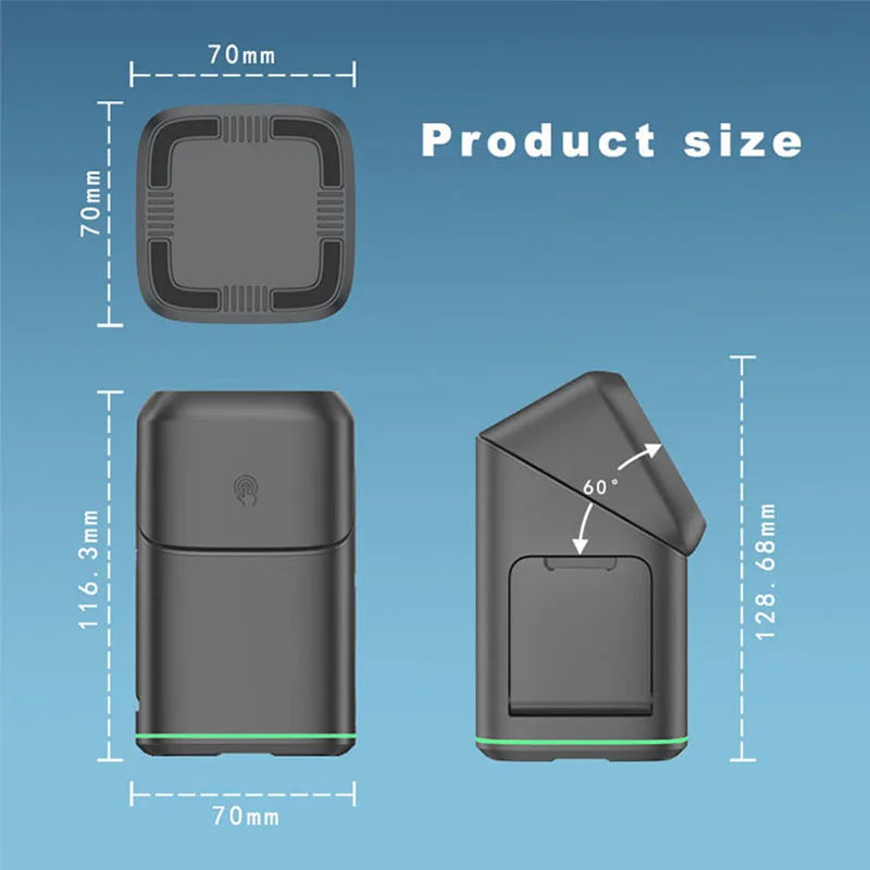 Auto-Rotate 3-in-1 Wireless Charger 30W Portable Wireless Charger for iPhone Android Phone Watch Earbuds