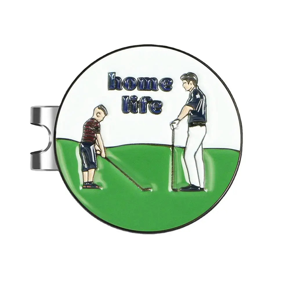 Golf Ball Marker Golf Hat Clip Magnetic Adsorption Metal Golf Mark Removable Metal Golf Visor Markers Clips Golf Accessories