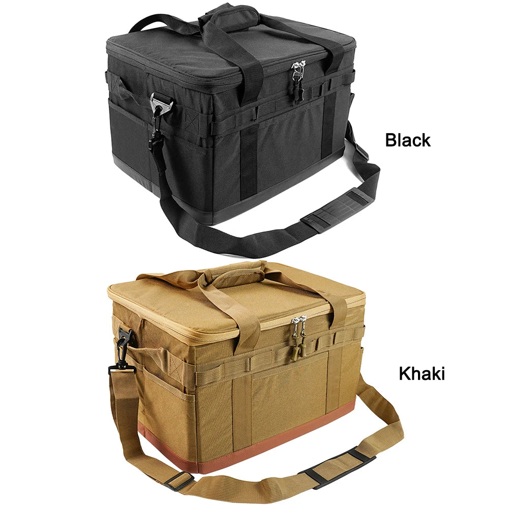 30L Camping Cooking Utensil Organizer Large Capacity Camping Stove Storage Case Detachable Multifunctional for Outdoor Camping