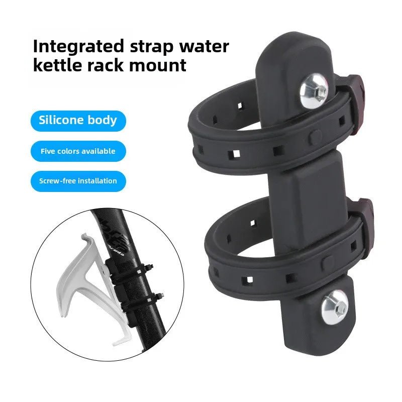 Bicycle Water Bottle Mount Adaptor Silicone Gel Bandage Kettle Cage Strap Seatpost Fork Frame Install Holder Adapter - Better World Today