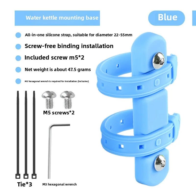 Bicycle Water Bottle Mount Adaptor Silicone Gel Bandage Kettle Cage Strap Seatpost Fork Frame Install Holder Adapter - Better World Today