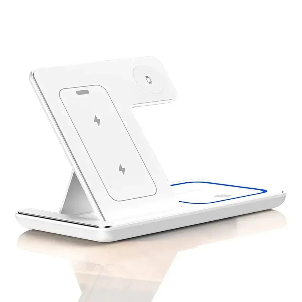 Dock Station 30W Charge Foldable Wireless Charger Stand 3 in 1 LED Wireless Charger - Better World Today