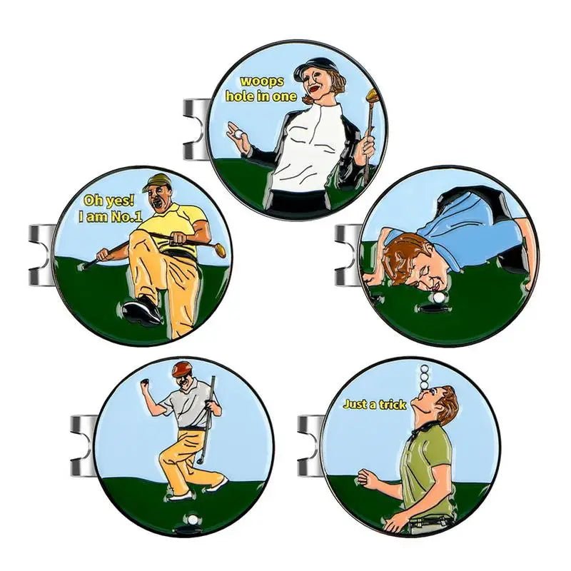 Golf Ball Marker Golf Hat Clip Magnetic Adsorption Metal Golf Mark Removable Metal Golf Visor Markers Clips Golf Accessories - Better World Today