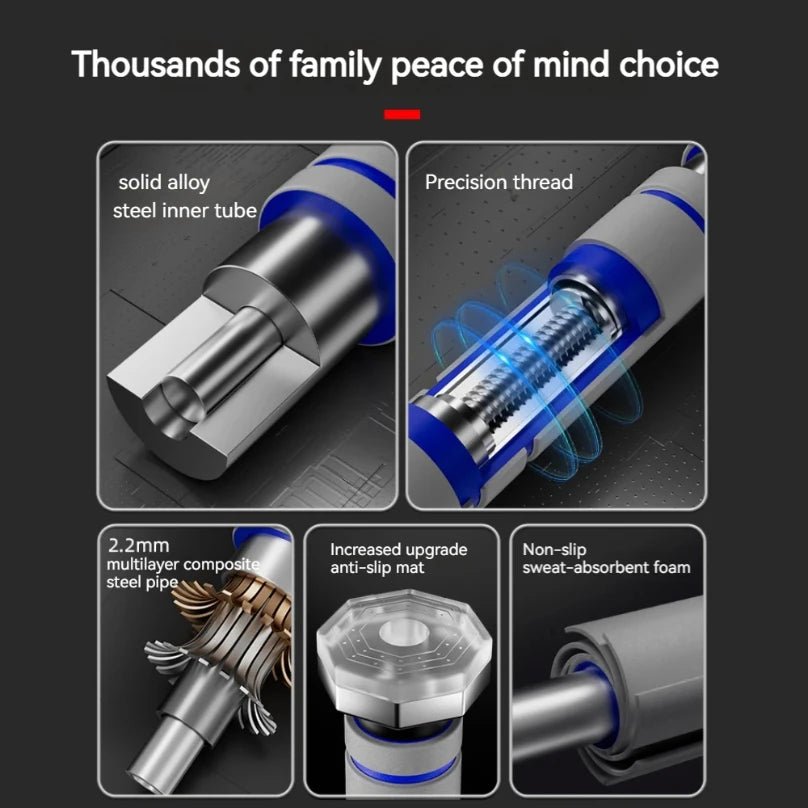 Telescopic Doorway Pull Up Bar Non - Slip Chin - Up Fitness Equipment Adjustable Home Gym Strength Training Heavy Duty For Men Women - Better World Today